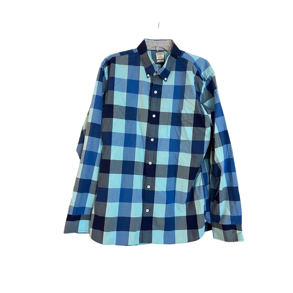 Bonobos Long Sleeve Button Shirt Men's XL Slim Fit Blue Plaid